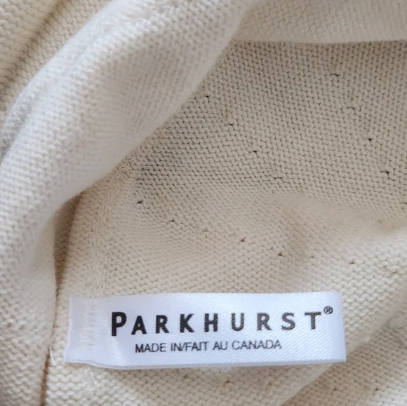 Parkhurst Cream Women's Cotton Knit Hat with Floral Detail Vintage Styled New - Picture 9 of 10